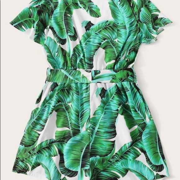 🤩Tropical Leaf Print Romper - Picture 8 of 8